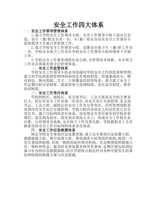 安全工作四大体系