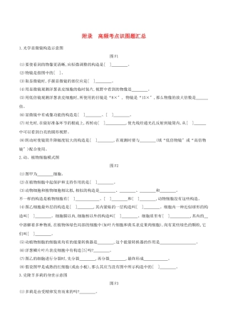 2025年北京专版中考生物复习方案附录高频考点识图题汇总试题