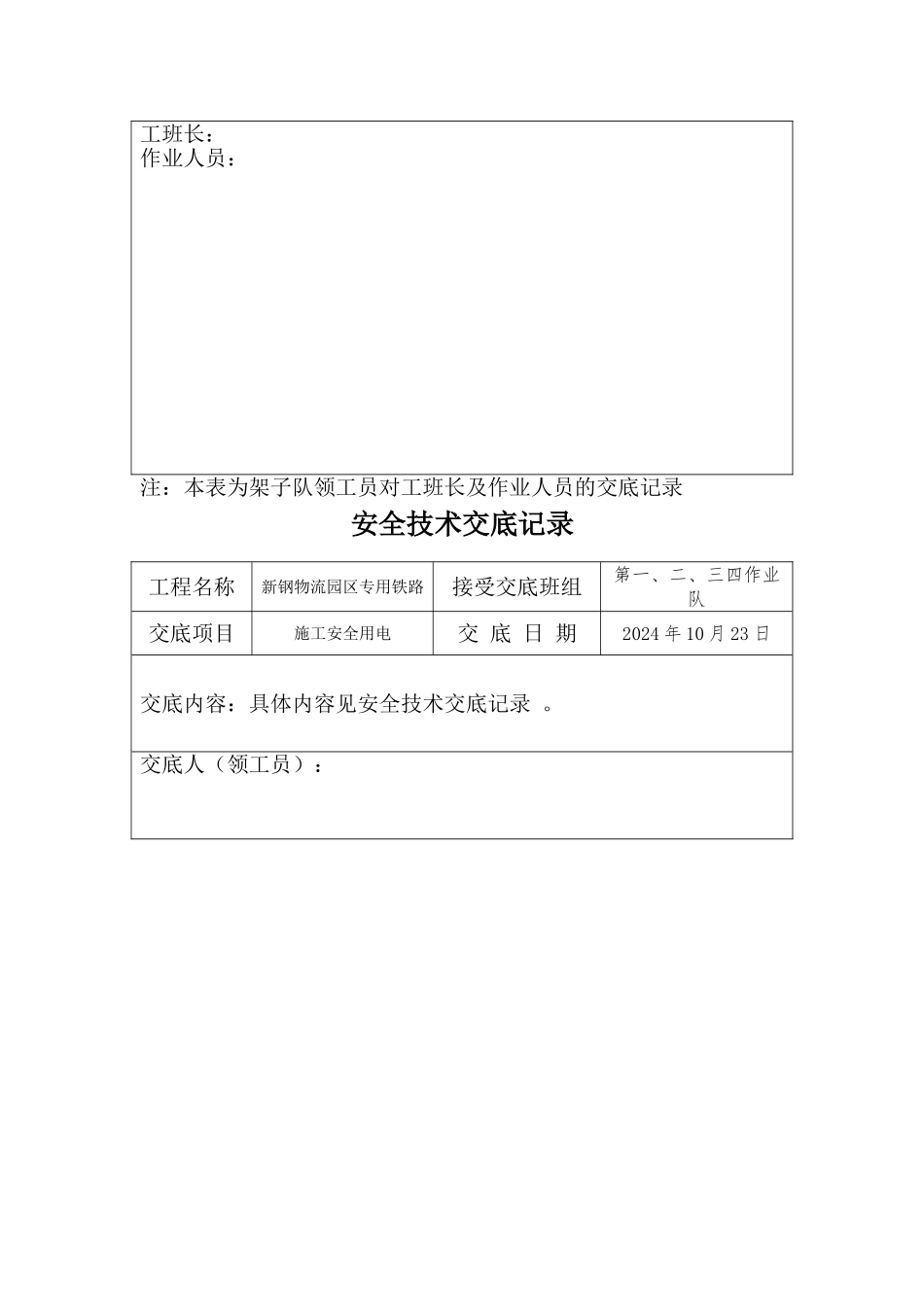 安全技术交底签字表格_第3页