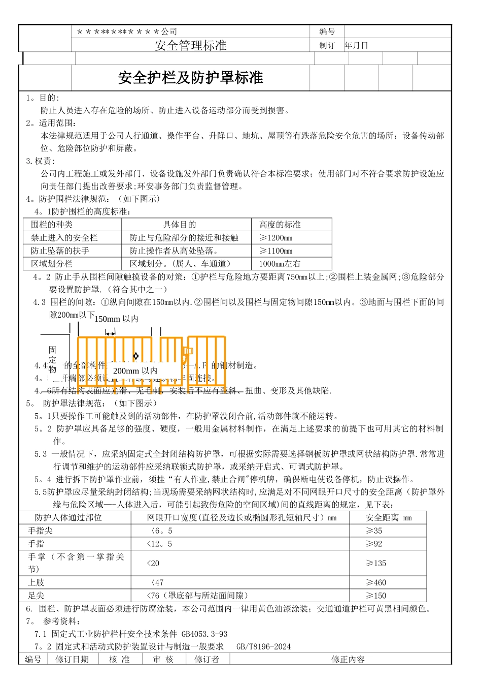 安全护栏及防护罩标准_第1页