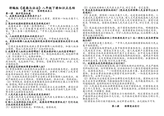 2025年人教版道德与法治八年级下册知识点汇编