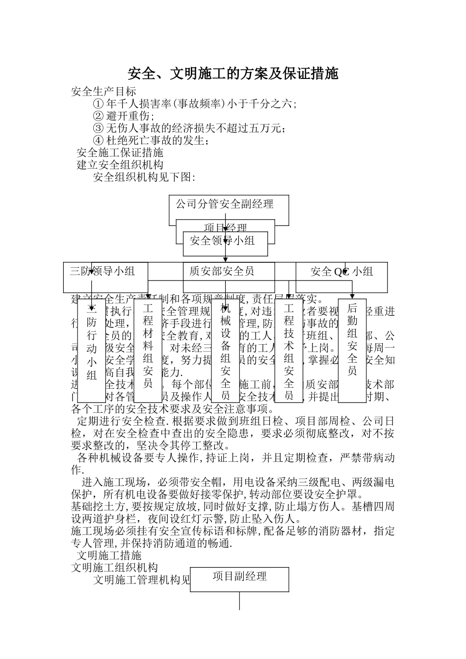 安全文明施工的方案及保证措施_第1页