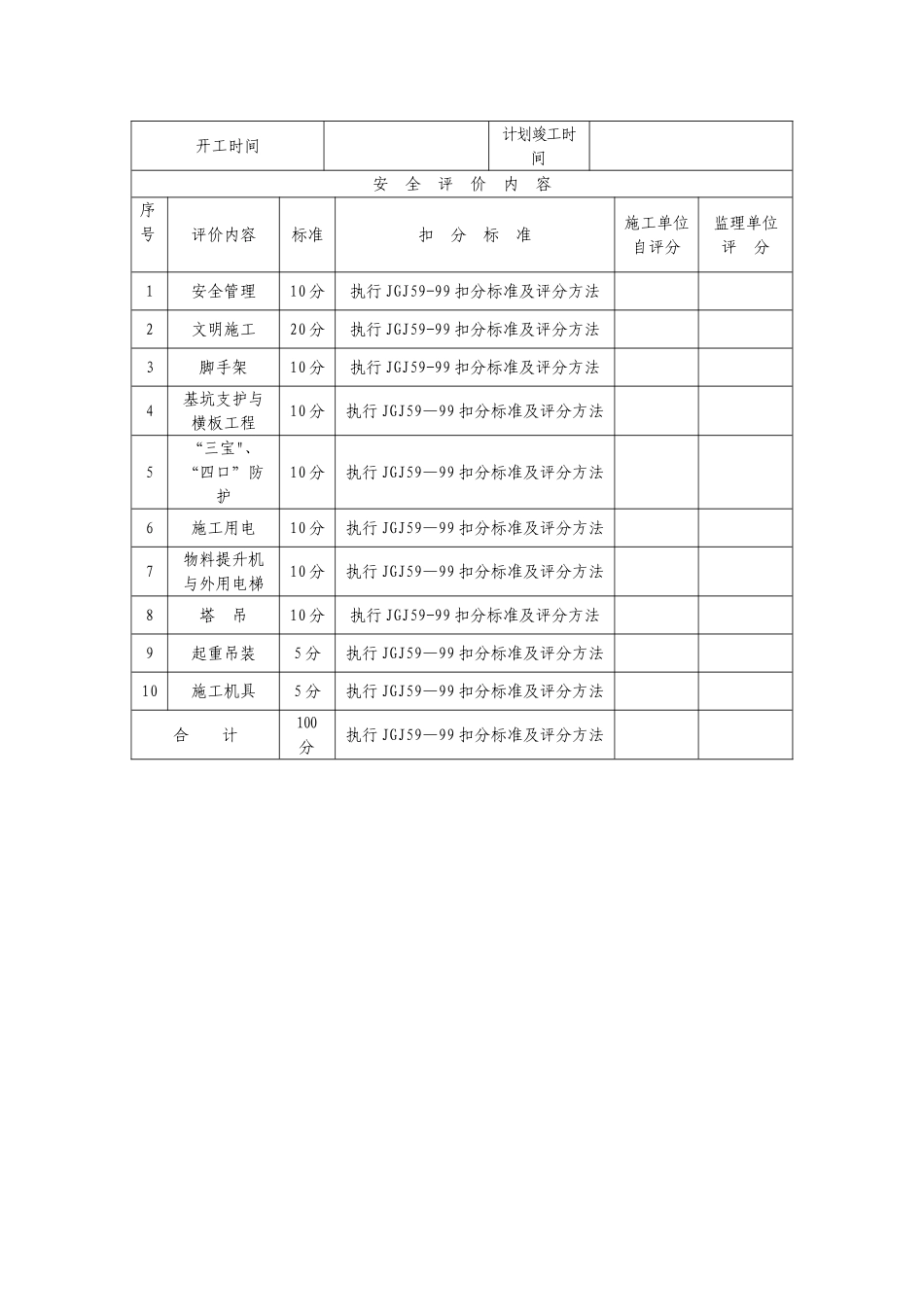 安全文明施工阶段性评价表_第2页