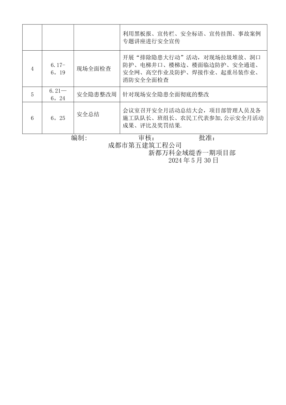 安全月活动方案及计划表_第3页