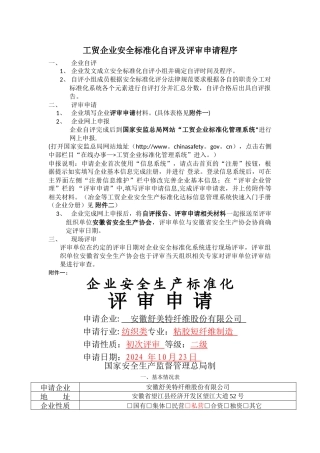 安全标准化网上申报程序