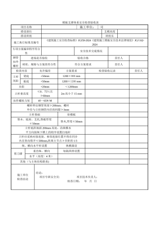 安全检查验收表汇总