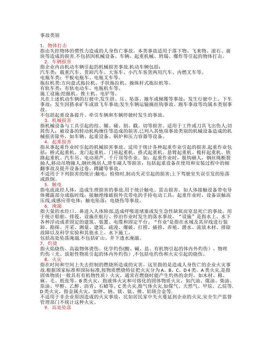 安全生产事故类别_第1页