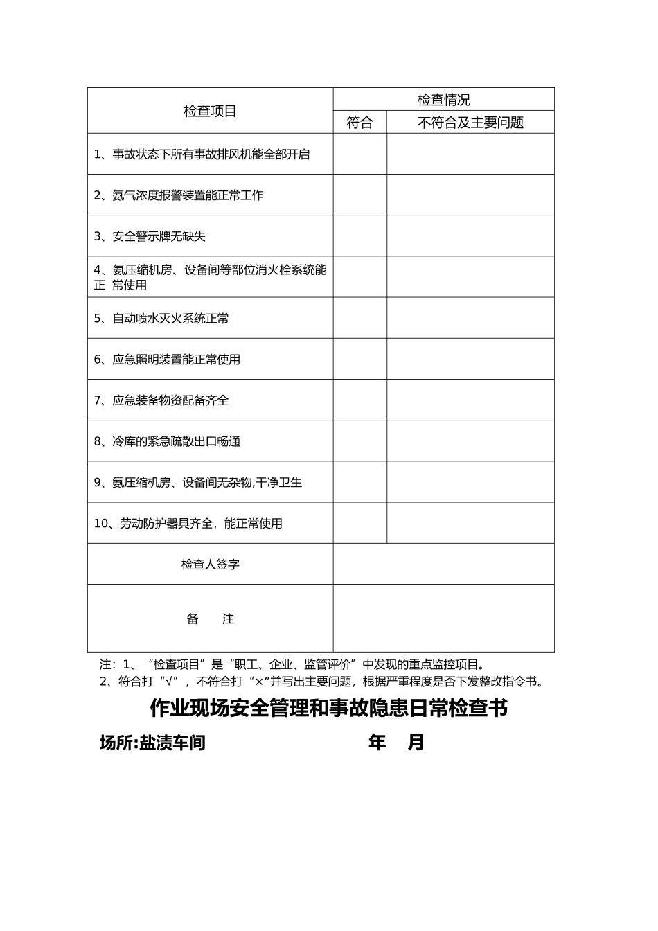 安全生产事故隐患排查表_第2页