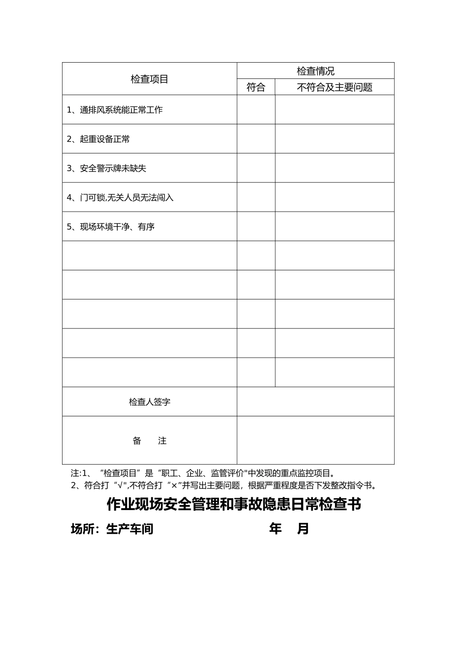 安全生产事故隐患排查表_第3页