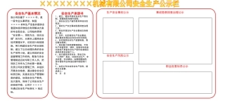 安全生产信息公示栏