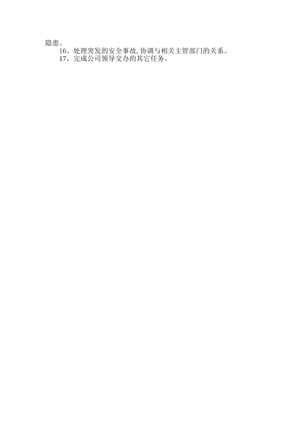 安全生产办公室主任岗位职责_第2页