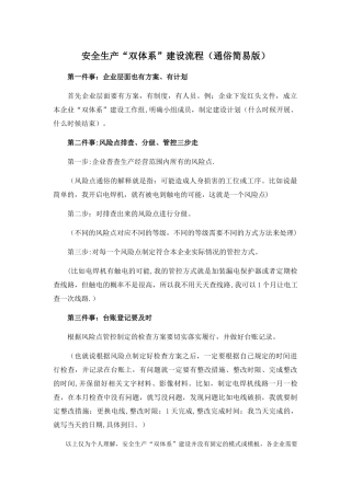 安全生产双体系建设指南