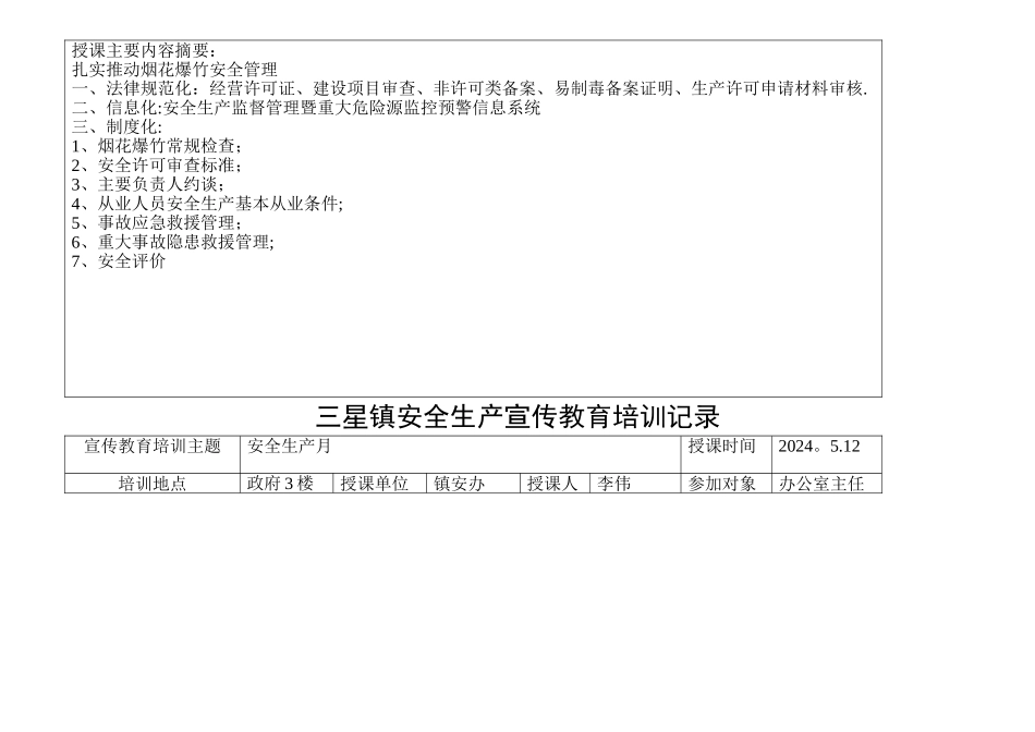 安全生产宣传教育和培训记录1[1]_第3页