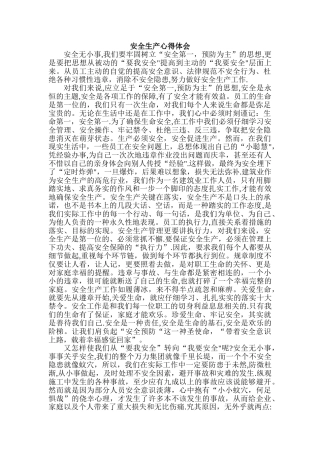 安全生产心得体会(3000字)