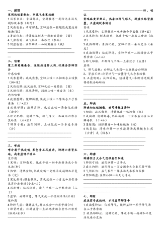 2025年中医内科学整理必背