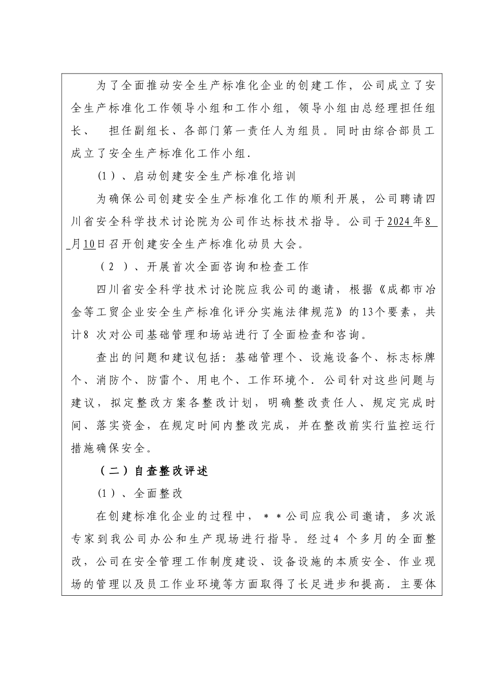 安全生产标准化三级自评报告_第3页