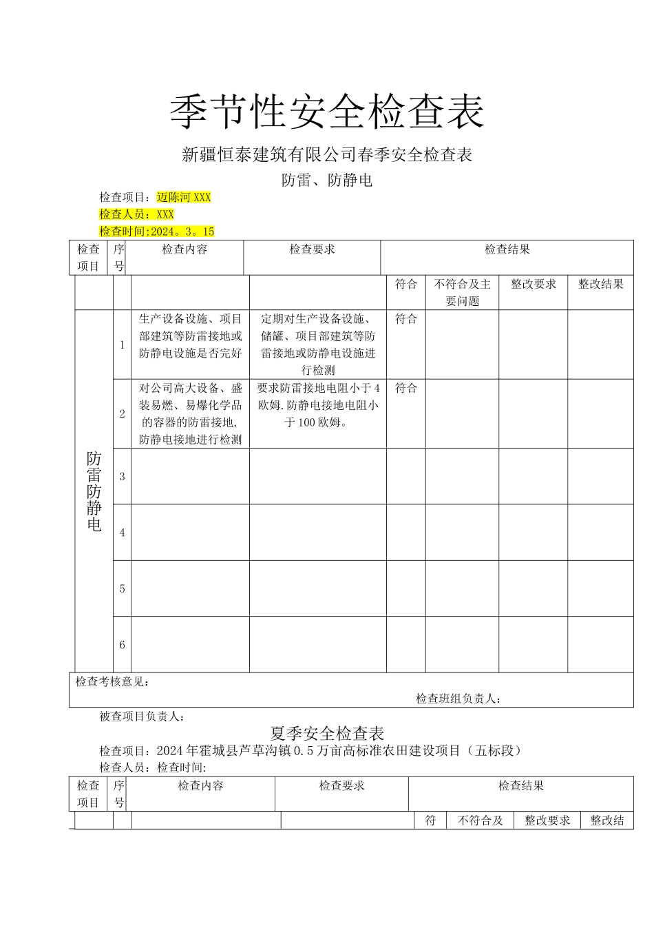 安全生产标准化季节性检查_第1页