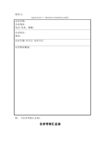 安全生产标准化绩效评定报告