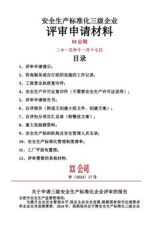 安全生产标准化自评报告模板