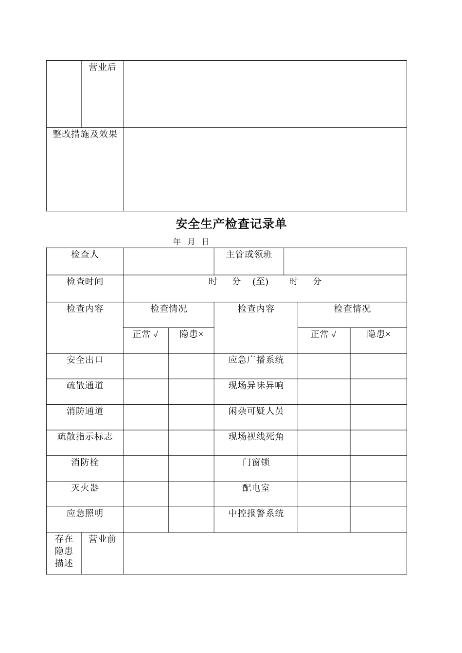 安全生产检查记录单_第3页
