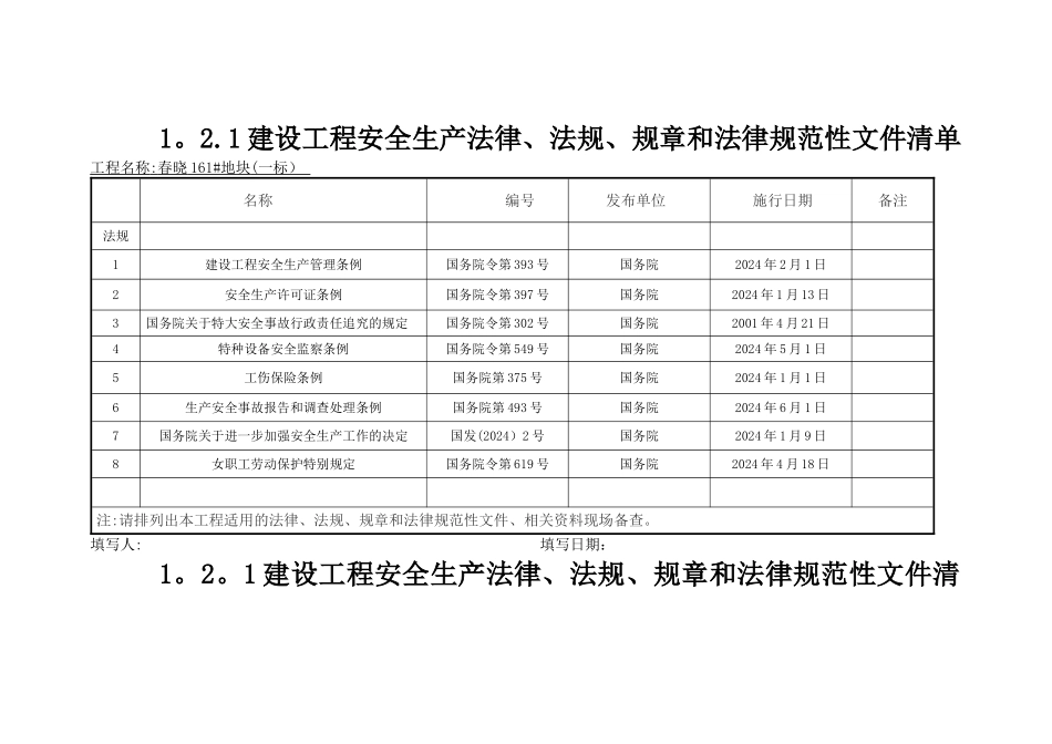 安全生产法律、法规、规章和规范性文件清单_第2页
