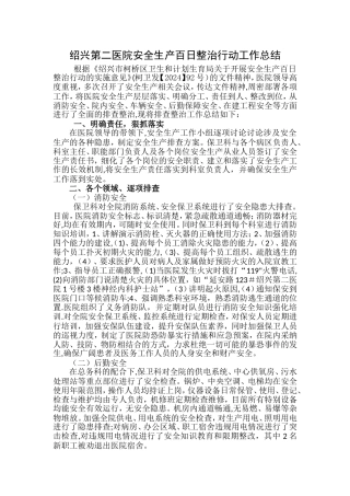 安全生产百日整治行动工作总结