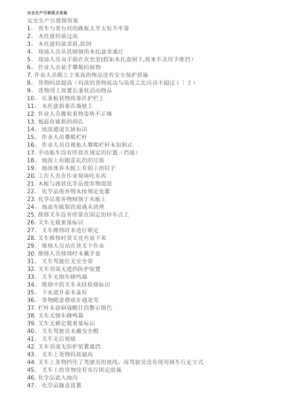 安全生产百错图及答案