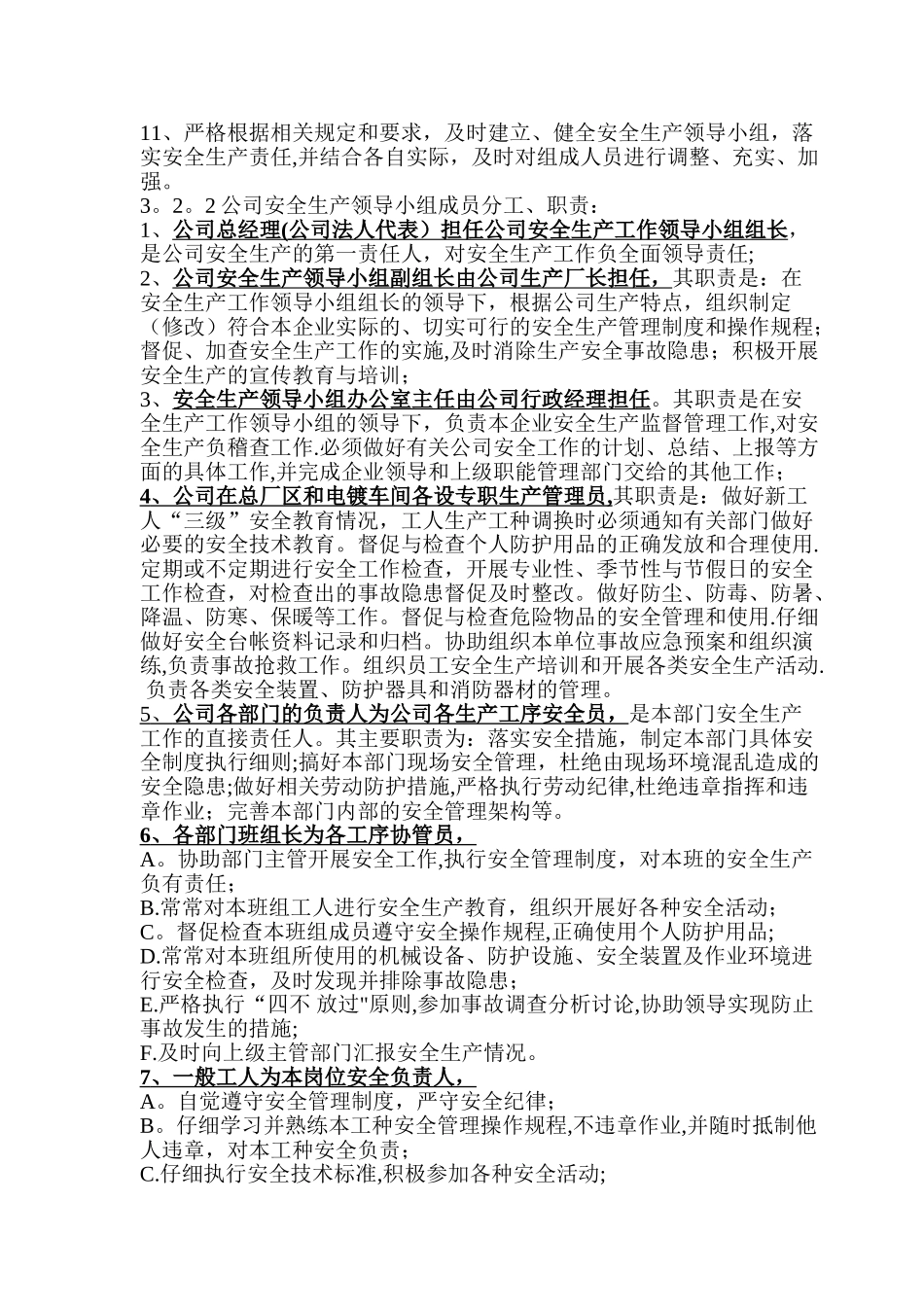 安全生产管理机构责任分工_第2页