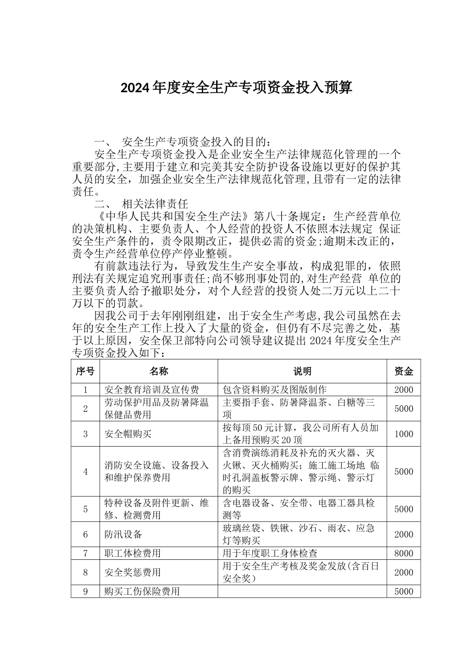 安全生产经费预算_第1页