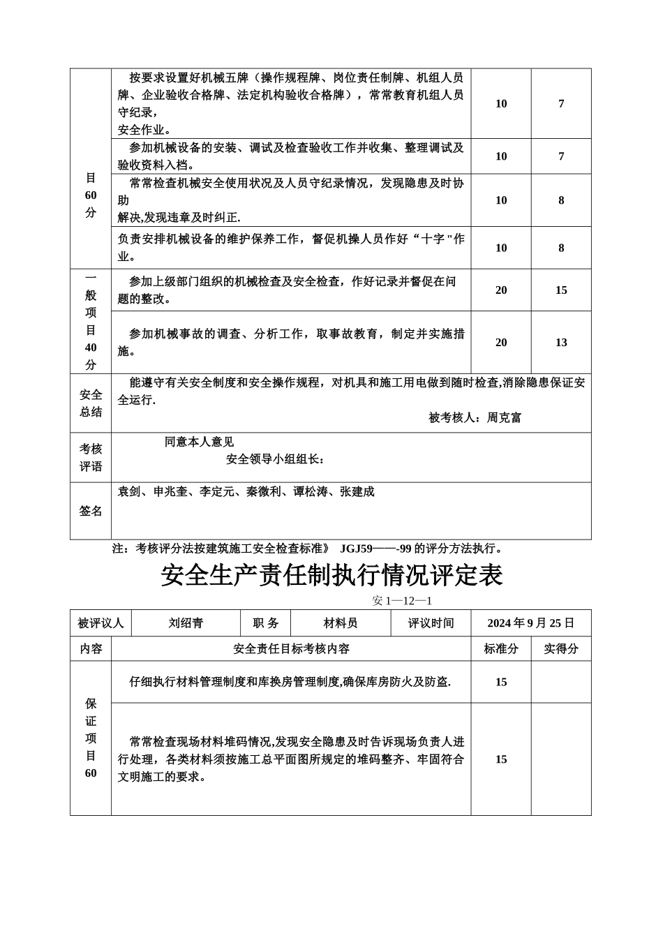 安全生产责任制执行情况评定表_第3页