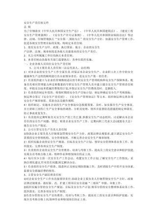 安全生产责任制文件