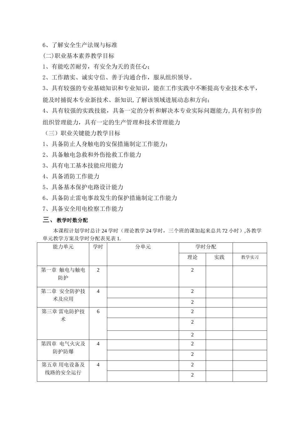 安全用电课程标准完整版_第2页