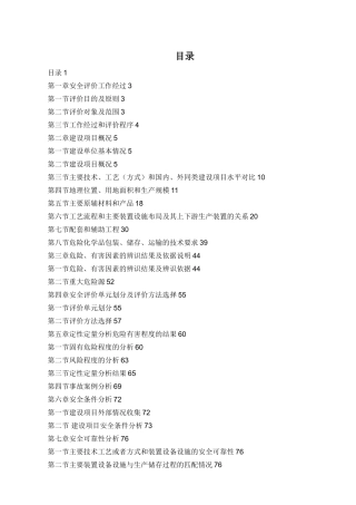 安全评价报告书