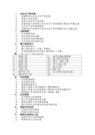 安全资料十三项