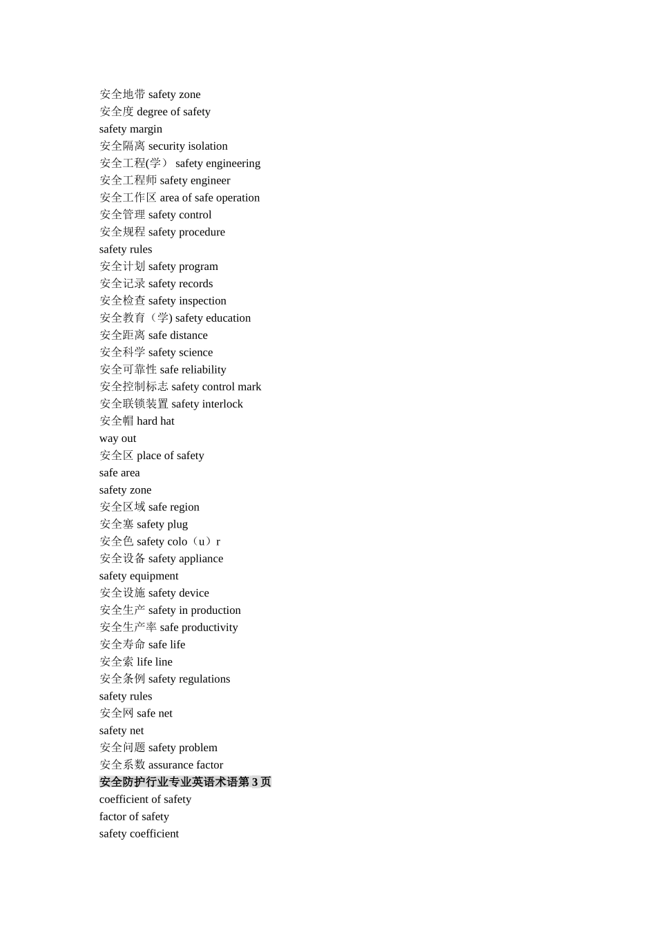 安全防护行业专业英语术语_第2页