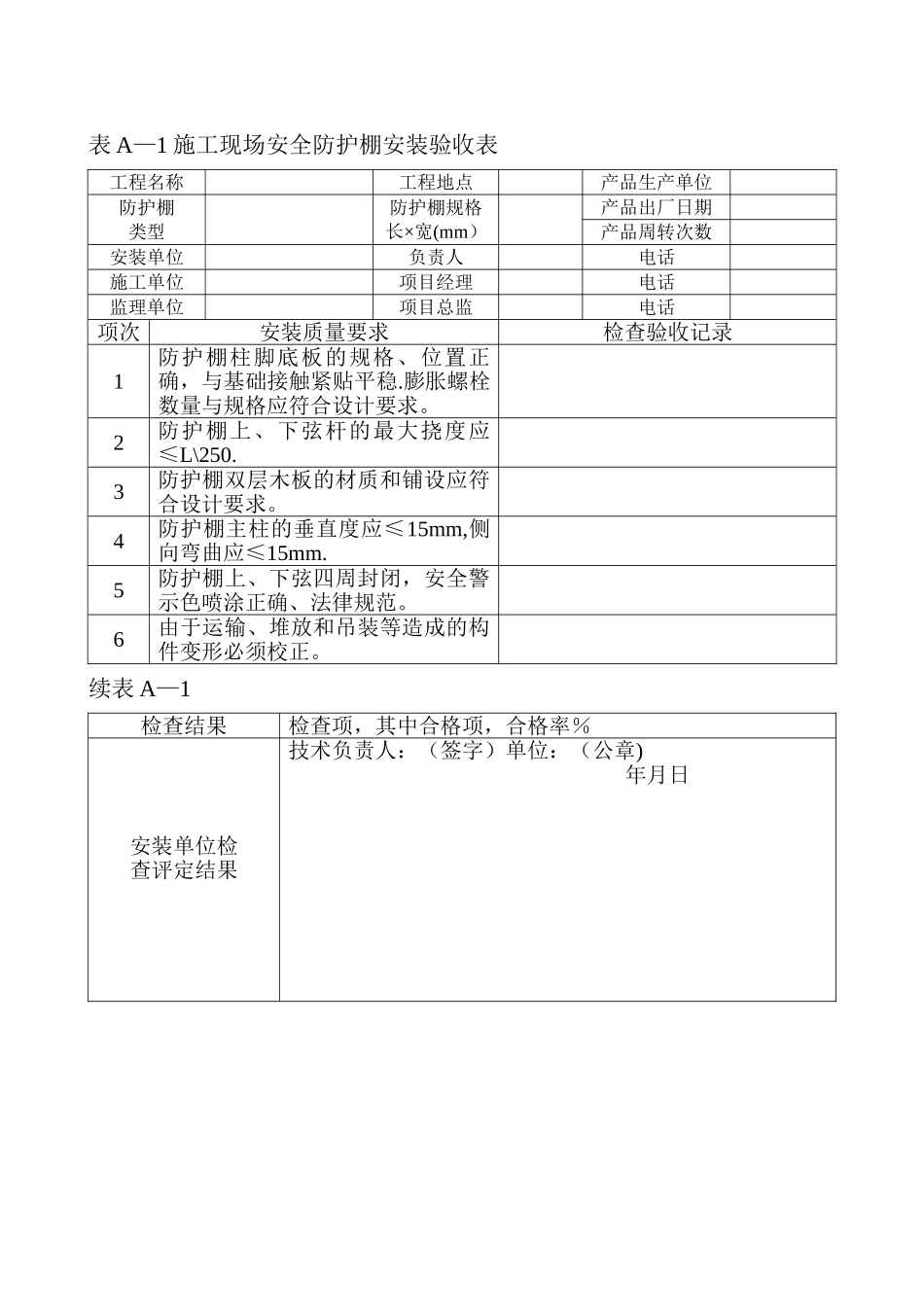 安全防护设施验收表_第1页
