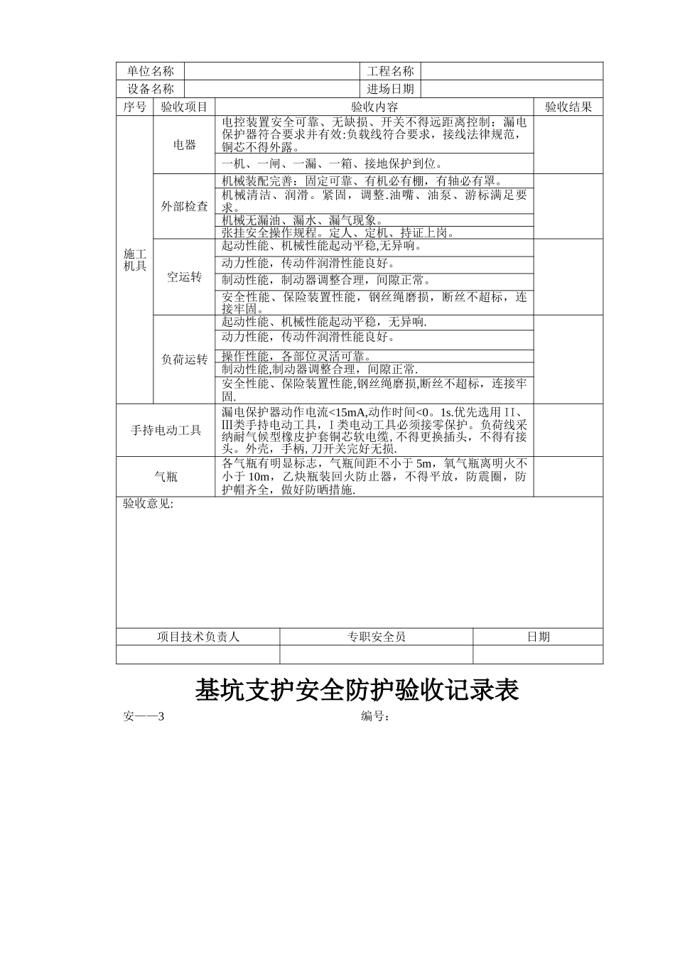 安全防护验收记录表_第2页