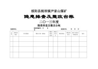 安全隐患排查及整改记录