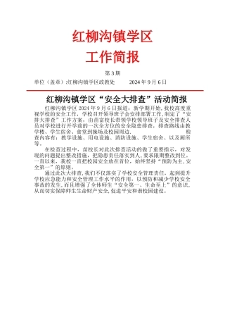 安全隐患排查活动简报