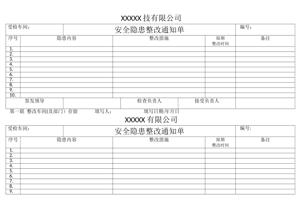 安全隐患整改表_第1页