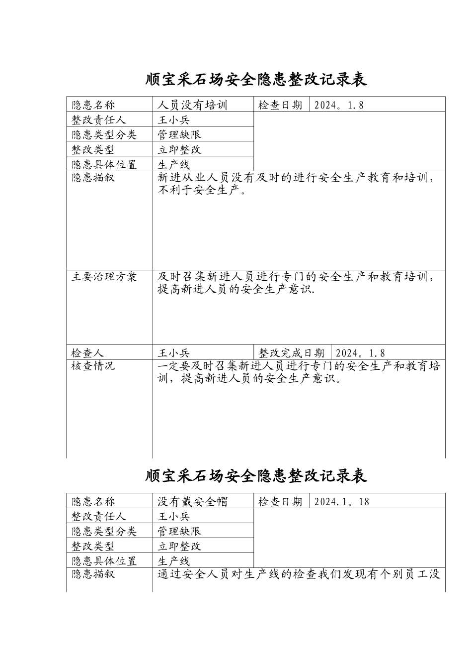 安全隐患整改记录_第1页