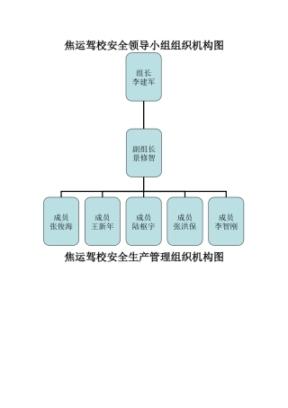 安全领导小组组织机构图