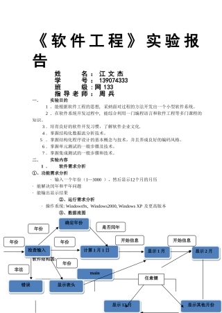 安徽工业大学软件工程实验报告