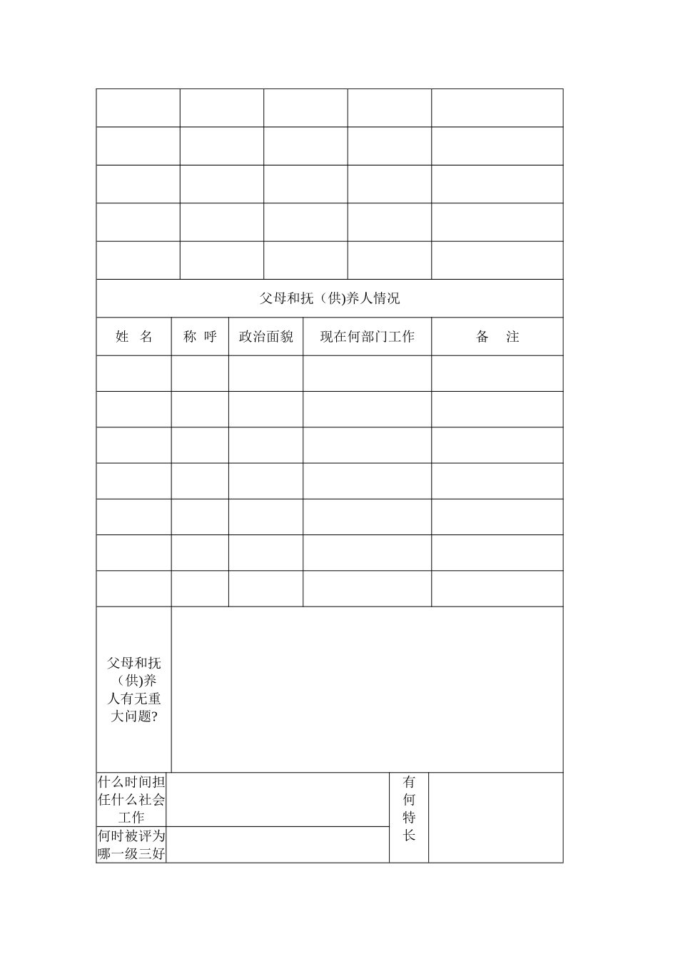 安徽高中毕业生登记表_第3页