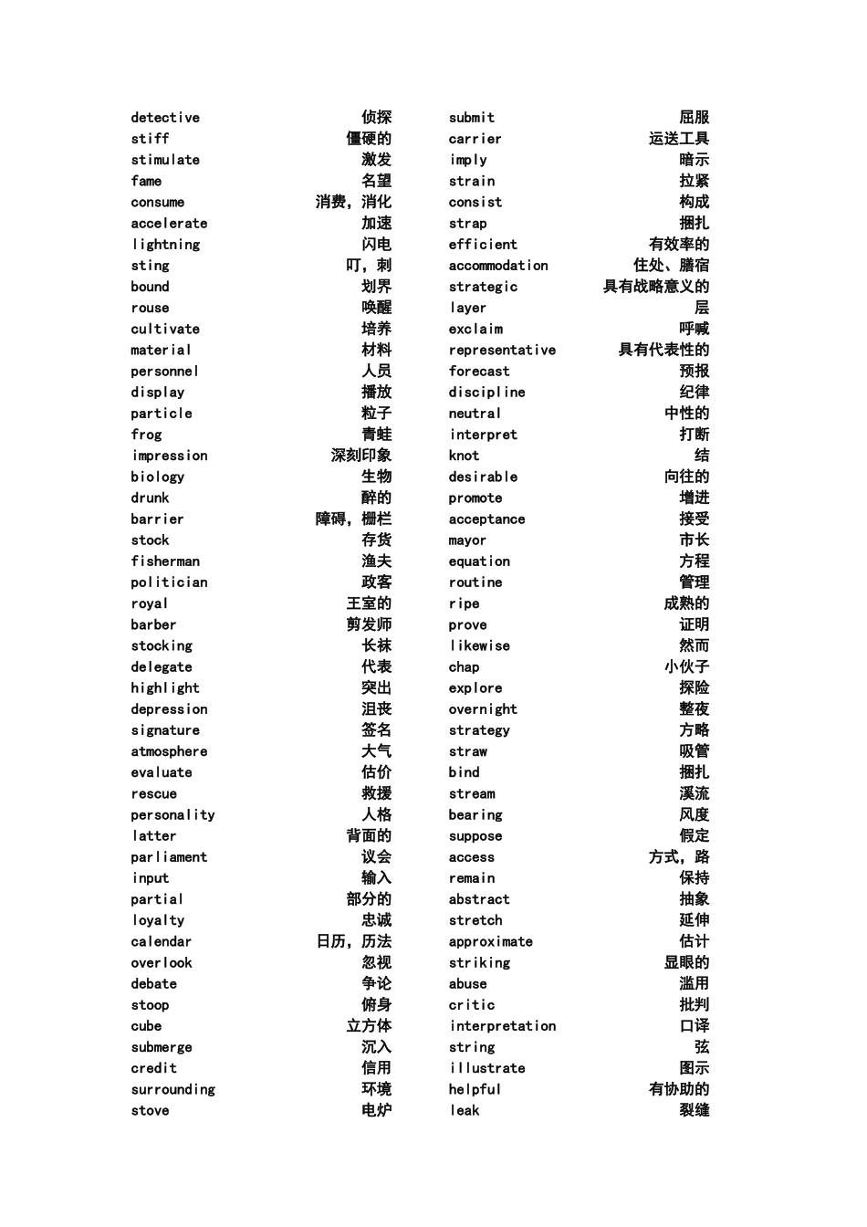 2025年四级词汇表乱序版_第2页