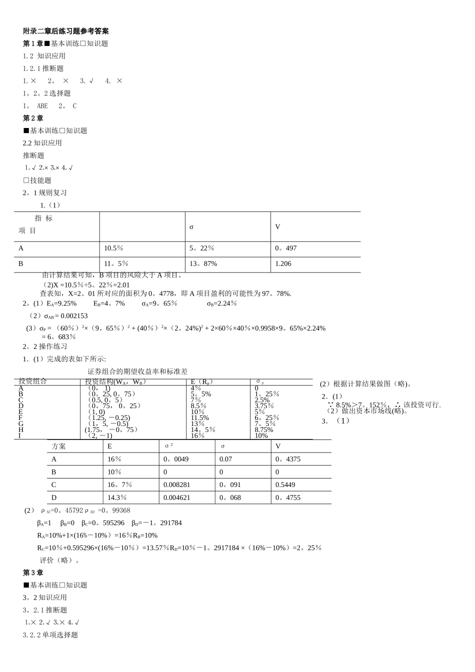 宋献中：《中级财务管理》课后习题答案_第1页