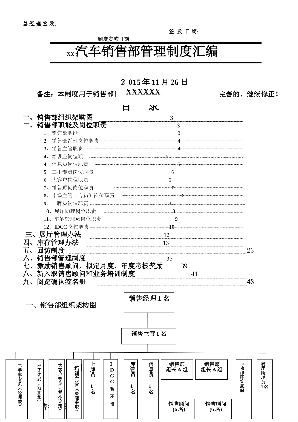 完整汽车4S店销售管理制度_第1页