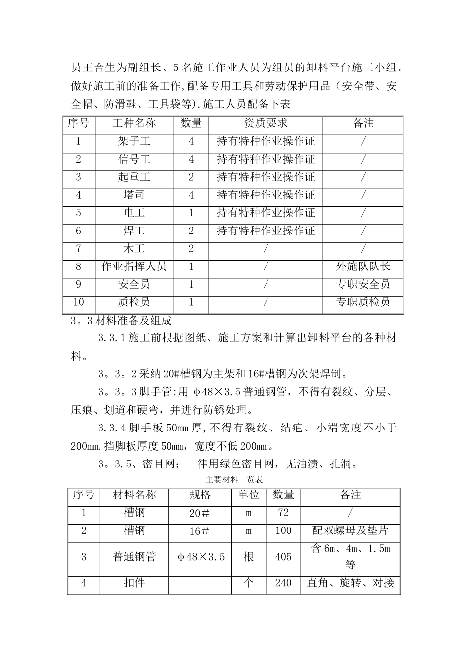 完整版卸料平台施工方案_第3页
