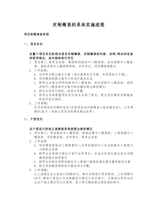 定制精装实施流程