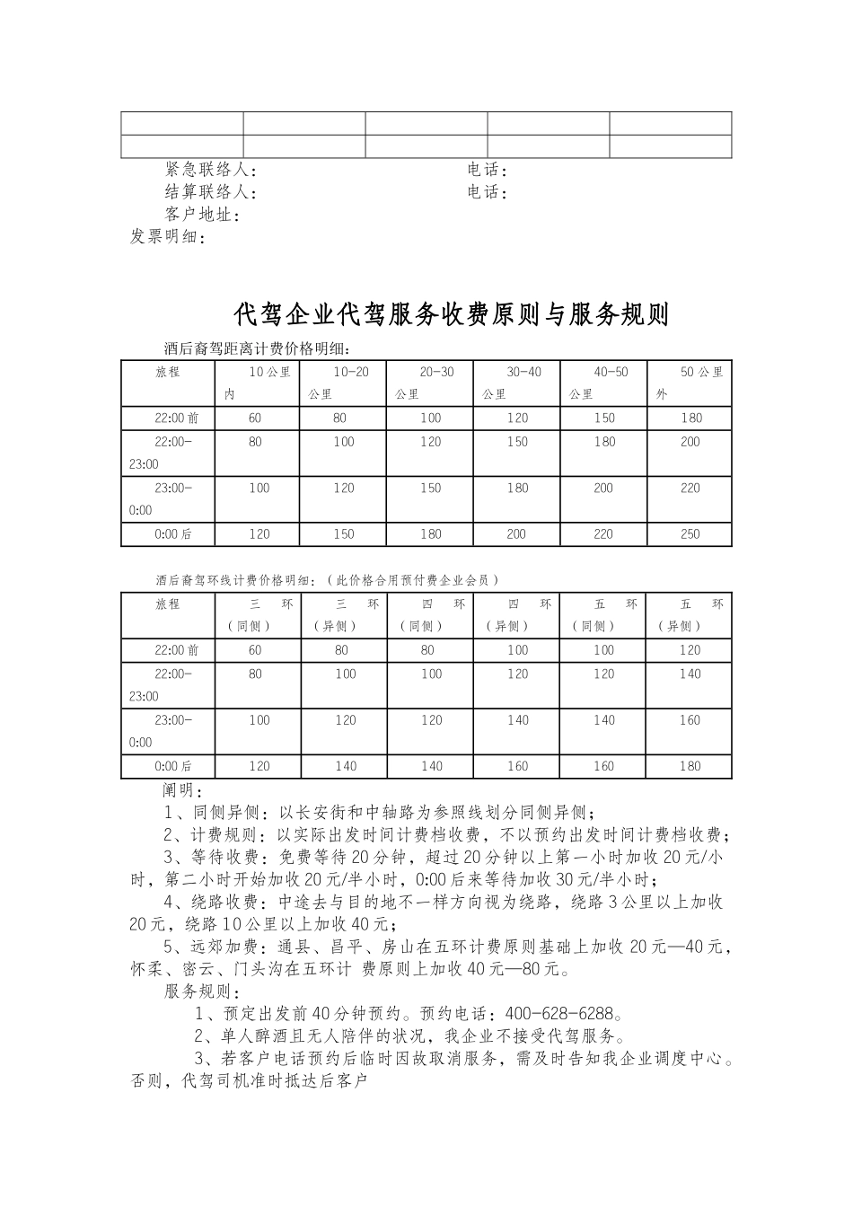 2025年代驾软件代驾公司管理全套资料服务协议收费标准合同文本质量管理规范代驾服务流程等文档_第2页